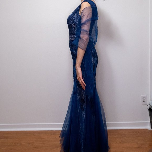 Montage by Mon Chéri navy blue dress - Picture 3 of 7